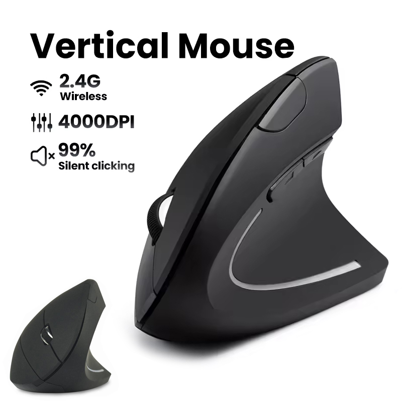 Ergonomic Desk Setup Keyboard - Mouse Wireless Ergonomico 1600 DPI con