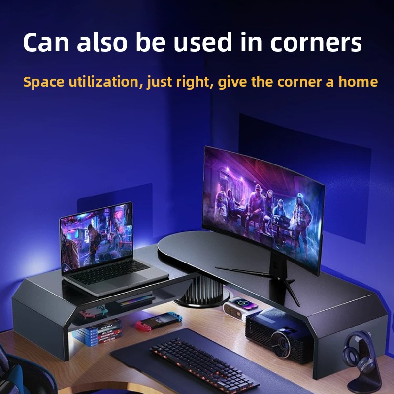 Desk Setup Monitor And Laptop - Supporto per Doppio Monitor da Gaming,
