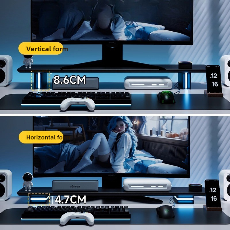 Desk Setup Monitor And Laptop - Supporto per monitor RGB Ascensore ergonomico