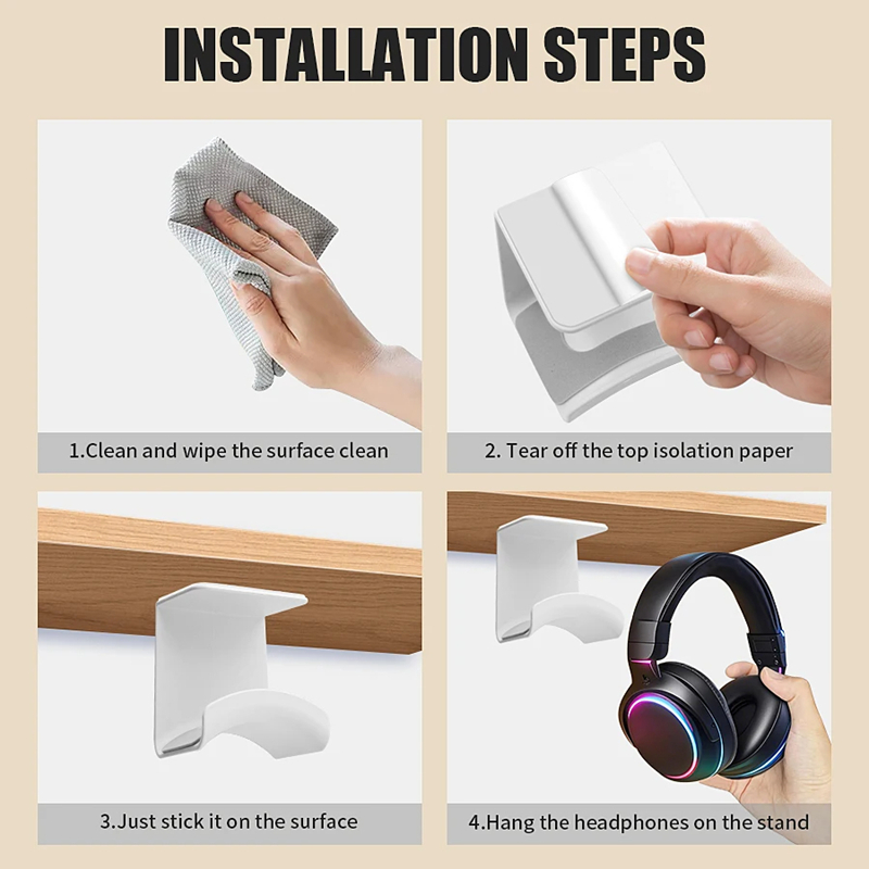 Supporto Universale Adesivo pe - Headphone Hook Under recensione e prezzo