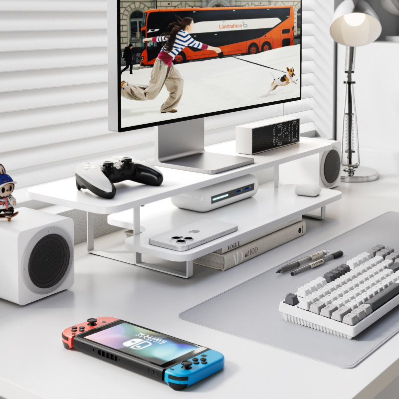 Supporto per Monitor in Legno  - Desk Setup Monitor And Laptop recensione e prezzo